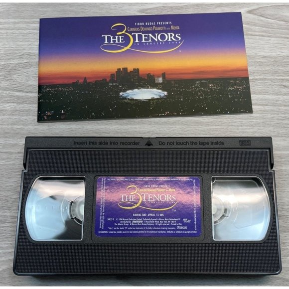 The 3 Tenors In Concert 1994 VHS Tape Tibor Rudas Carreras Domingo Pavarotti - Picture 4 of 7